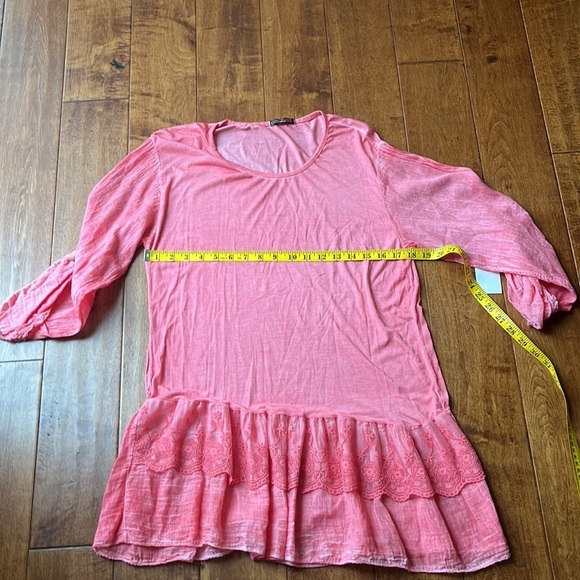 Luigi Moda Made in Italy super soft tunic pink - Picture 6 of 7